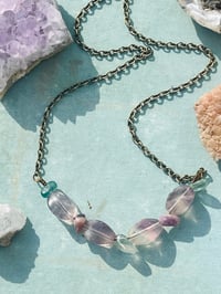 Image 4 of fluorite necklace on copper chain