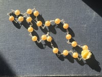 Image 6 of vintage beaded wire wrapped silver necklace