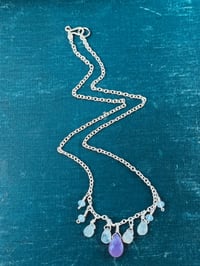 Image 3 of tiny drops silver necklace