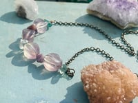 Image 5 of fluorite necklace on copper chain