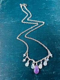 Image 4 of tiny drops silver necklace