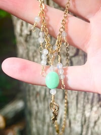 Image 4 of variscite and labradorite gold necklace with star charm