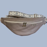 Image 1 of Small taupe leather bumbag