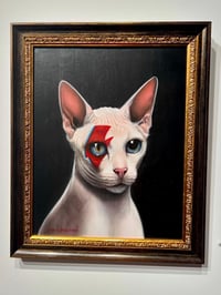 Image 1 of Sas Christian Original Painting “Bowie Imagines He’s A Cat” ✨55% OFF  Special ✨