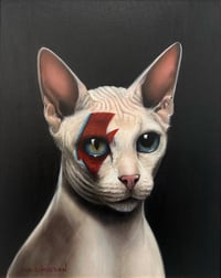 Image 2 of Sas Christian Original Painting “Bowie Imagines He’s A Cat” ✨55% OFF  Special ✨