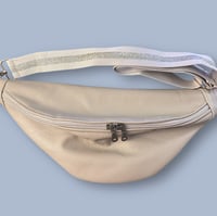 Medium stone colour leather bumbag