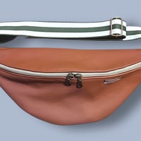 Image 1 of Large tan leather bumbag
