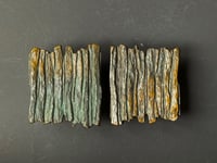 Image 2 of Medium-Sized Bronze Door Handles with Bark or Rock Pattern (2 Available)