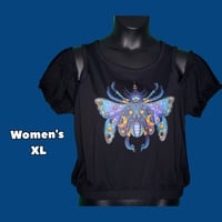 Womens XL Celestial Beetle Cold Shoulder Top