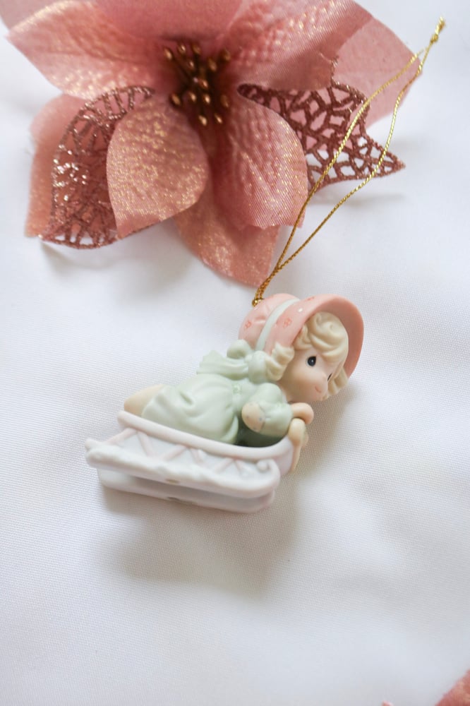 Image of 1999 Precious Moments Slide Into The Next Millennium Porcelain Ornament