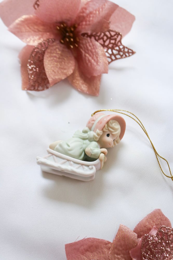 Image of 1999 Precious Moments Slide Into The Next Millennium Porcelain Ornament