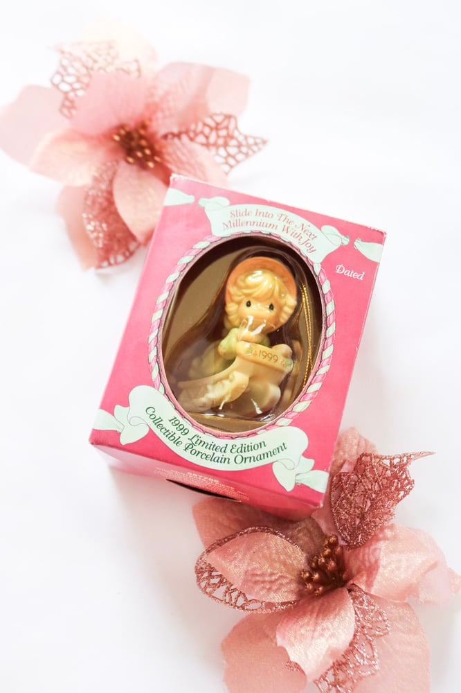 Image of 1999 Precious Moments Slide Into The Next Millennium Porcelain Ornament