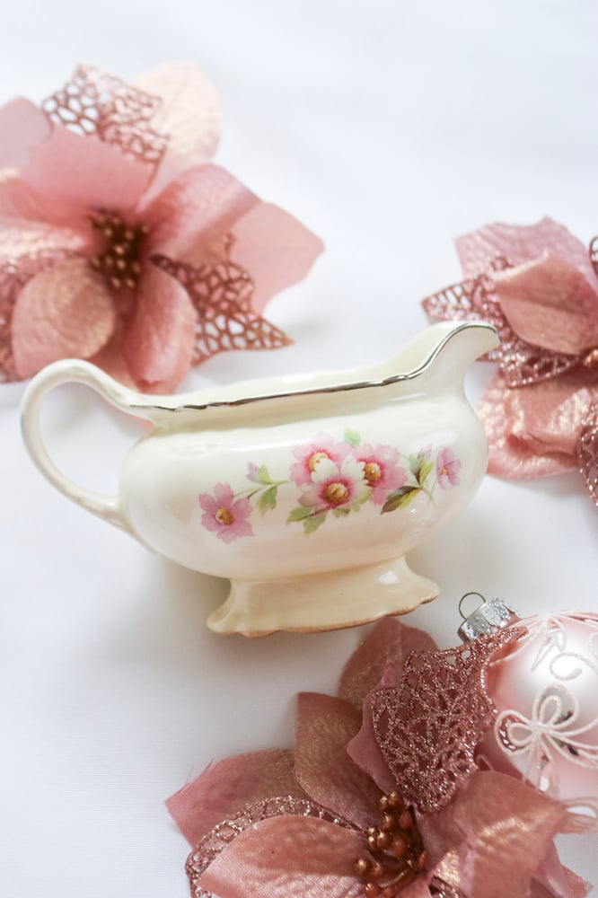 Image of Vintage 1940s Homer Laughlin Virginia Rose Creamer 