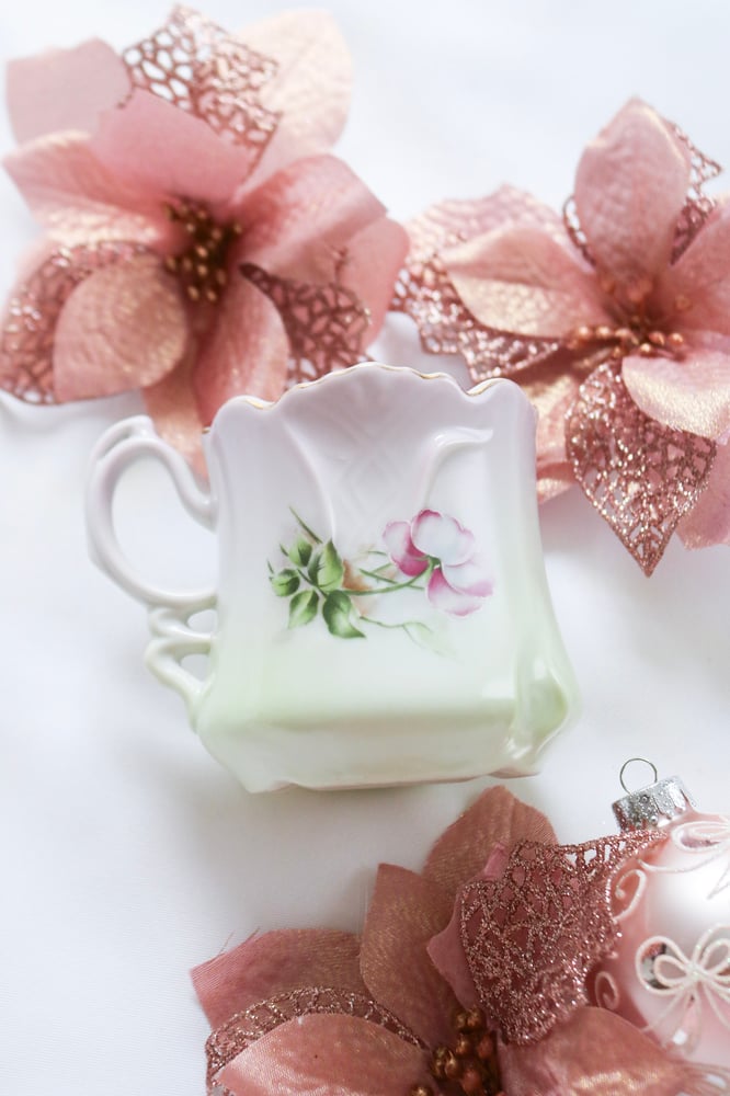 Image of Antique 1920s Nippon Pastel Porcelain Shaving Mug 