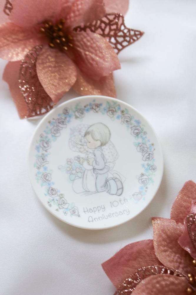 Image of Late 1980s Precious Moments 10th Anniversary Plate 