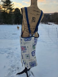 Image 4 of Upcycled Pure Linen Crossover Apron - Nature in Bloom