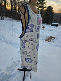 Image 2 of Upcycled Pure Linen Crossover Apron - Nature in Bloom