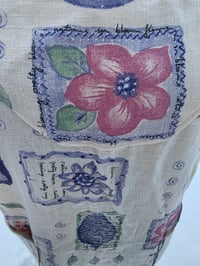 Image 8 of Upcycled Pure Linen Crossover Apron - Nature in Bloom