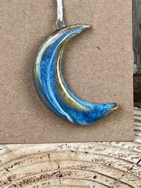 Image 2 of Blue Crescent Moon Pendant