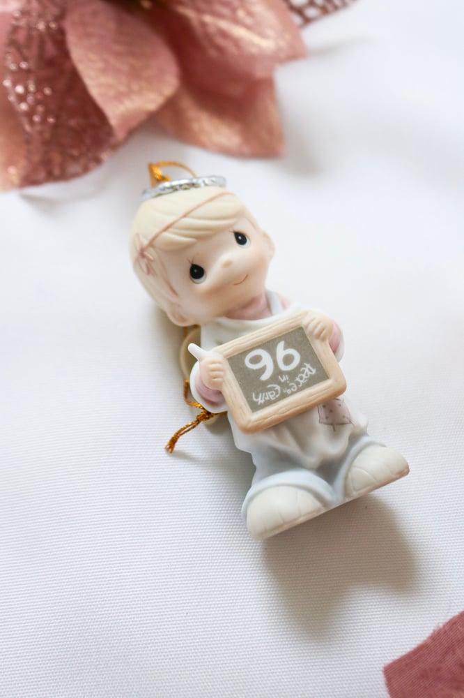 Image of 1996 Precious Moments Peace On Earth Anyway Ornament 