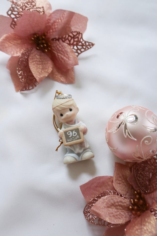 Image of 1996 Precious Moments Peace On Earth Anyway Ornament 