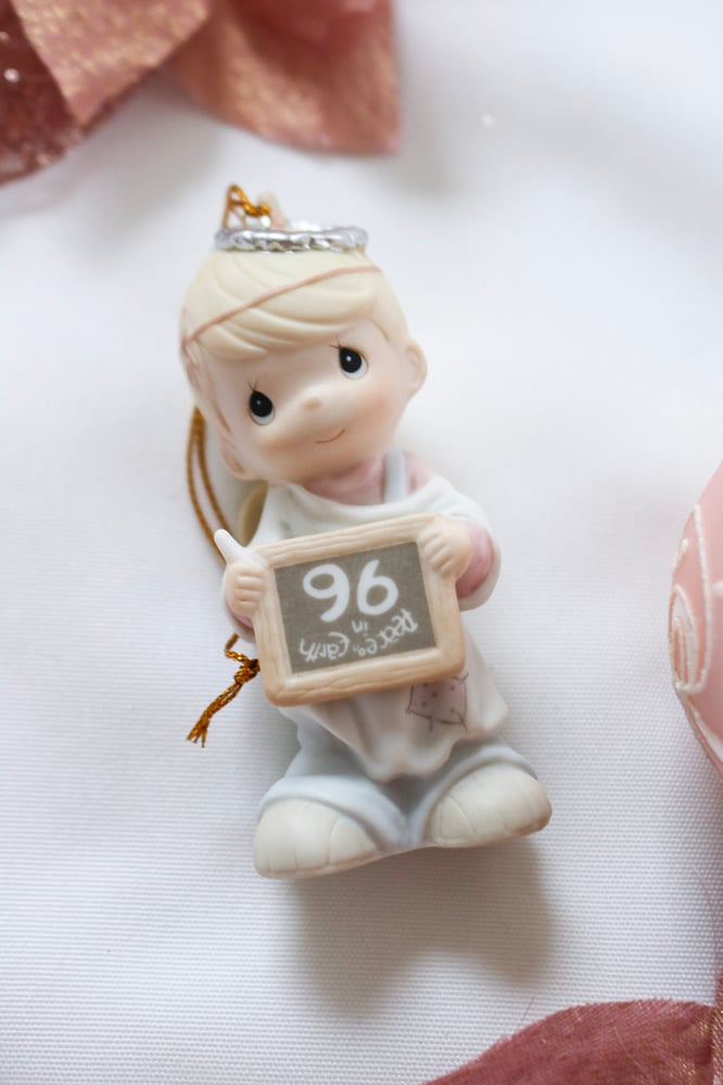 Image of 1996 Precious Moments Peace On Earth Anyway Ornament 