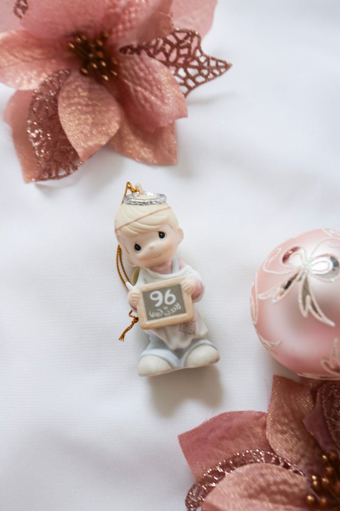 Image of 1996 Precious Moments Peace On Earth Anyway Ornament 