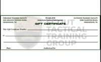 Gift Certificates 