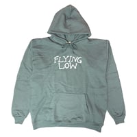 FLYING LOW ED LOGO HOODIE METALLIC TEAL/WHITE