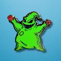 Image 1 of Oogie Boogie Enamel Pin – Glow-in-the-Dark Glitter Dice