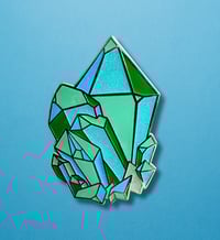 Image 1 of Quartz Crystal Cluster Enamel Pin 