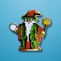 Image 1 of Rasta Wizard Enamel Pin on Shiny Gold