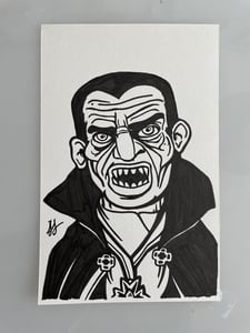Image of Dracula Original Ink Drawing