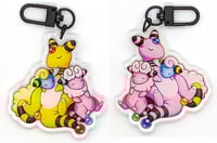 Image 1 of Ampharos, Flaaffy, and Mareep Acrylic Keychain