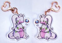 Image 1 of Goodra and Goomy Acrylic Keychain