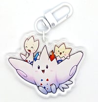 Image 1 of Togekiss, Togetic, and Togepi Acrylic Keychain