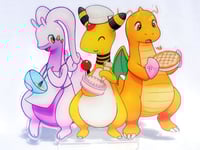 Image 1 of Goodra, Ampharos, and Dragonite Acrylic Stand