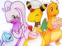 Image 3 of Goodra, Ampharos, and Dragonite Acrylic Stand