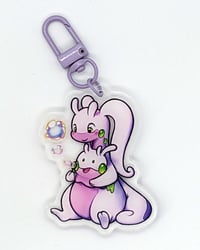 Image 2 of Goodra and Goomy Acrylic Keychain