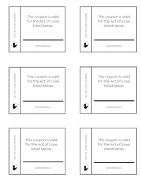 Image 1 of Act of Love Coupons - Printable Sheet of 6