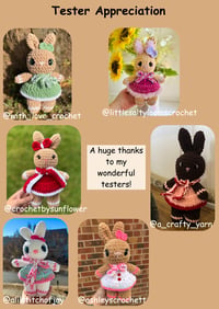 Image 5 of Gingerbread (girl) Bunny Crochet Pattern