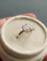 Image 4 of bohemian rainbow moonstone ring . size 6