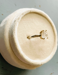 Image 5 of bohemian rainbow moonstone ring . size 6