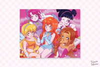90s Anime Aesthetic Fairy Club 8x10" Poster Print
