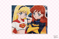 Image 1 of 90s Anime Aesthetic Bat Supe Girls' Night Out 8x10" Poster Print