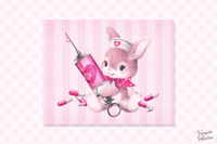 Image 1 of Strange Sweeties Nurse Bunny 8x10" Poster Print