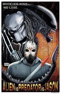 Alien vs Predator vs Jason 11x17 Print