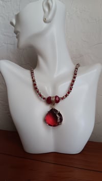 Image 14 of BI COLOR TOURMALINE WITH DUO RUBY STONE NECKLACE 