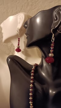 Image 7 of BI COLOR TOURMALINE WITH DUO RUBY STONE NECKLACE 