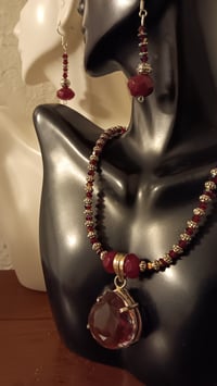 Image 11 of BI COLOR TOURMALINE WITH DUO RUBY STONE NECKLACE 